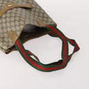 GUCCI GG Supreme GG Plus Web Sherry Line Bag PVC 4 Set Beige Ivory Auth 178836-5