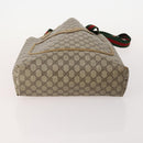 GUCCI GG Supreme GG Plus Web Sherry Line Bag PVC 4 Set Beige Ivory Auth 178836-6
