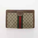 GUCCI GG Supreme Micro GG Supreme Bag PVC 5 Set Beige Navy Auth 178838-12