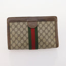 GUCCI GG Supreme Micro GG Supreme Bag PVC 5 Set Beige Navy Auth 178838-13