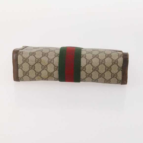 GUCCI GG Supreme Micro GG Supreme Bag PVC 5 Set Beige Navy Auth 178838