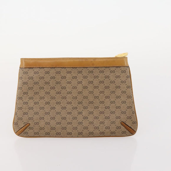 GUCCI GG Supreme Micro GG Supreme Bag PVC 5 Set Beige Navy Auth 178838