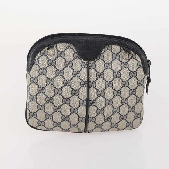 GUCCI GG Supreme Micro GG Supreme Bag PVC 5 Set Beige Navy Auth 178838