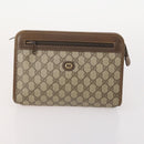 GUCCI GG Supreme Micro GG Supreme Bag PVC 5 Set Beige Navy Auth 178838-7