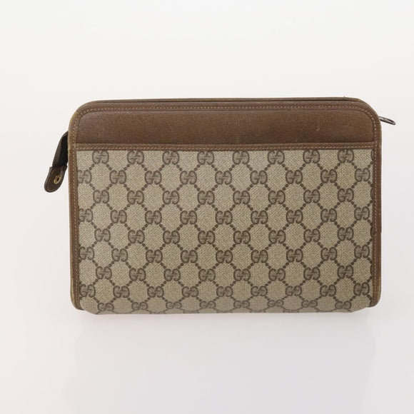 GUCCI GG Supreme Micro GG Supreme Bag PVC 5 Set Beige Navy Auth 178838