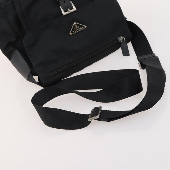 PRADA Hand Bag Nylon 4 Set Black Silver Green Auth 178840