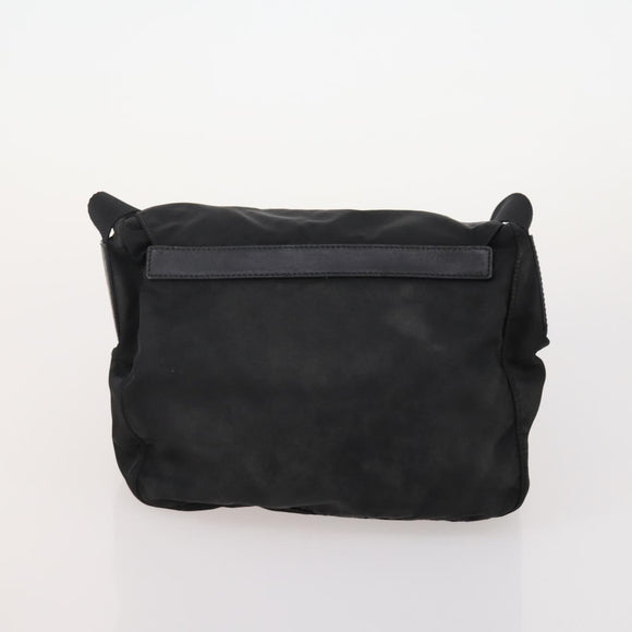 PRADA Shoulder Bag Nylon 4 Set Black Khaki Auth 178841