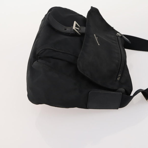 PRADA Shoulder Bag Nylon 4 Set Black Khaki Auth 178841