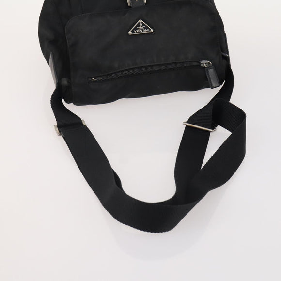 PRADA Shoulder Bag Nylon 4 Set Black Khaki Auth 178841