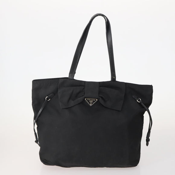 PRADA Shoulder Bag Nylon 4 Set Black Khaki Auth 178841