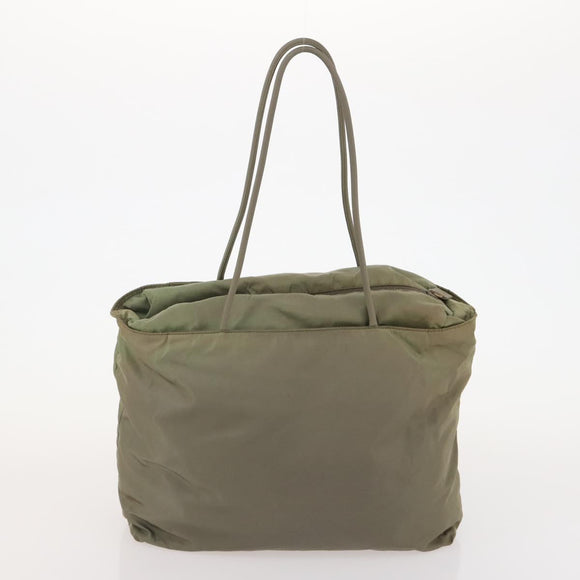 PRADA Shoulder Bag Nylon 4 Set Black Khaki Auth 178841