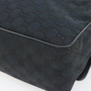 GUCCI GG Canvas Shoulder Bag Black Silver 019 0375 Auth 178842-16