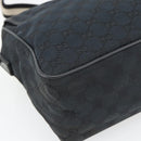 GUCCI GG Canvas Shoulder Bag Black Silver 019 0375 Auth 178842-17