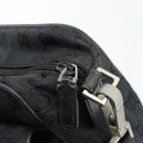GUCCI GG Canvas Shoulder Bag Black Silver 019 0375 Auth 178842-10