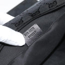 GUCCI GG Canvas Shoulder Bag Black Silver 019 0375 Auth 178842-12