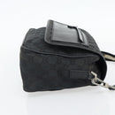 GUCCI GG Canvas Shoulder Bag Black Silver 019 0375 Auth 178842-4