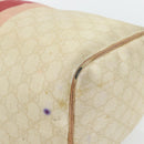 GUCCI GG Supreme Sherry Line Boston Bag PVC Beige Gold 189895 Auth 178843-10