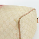 GUCCI GG Supreme Sherry Line Boston Bag PVC Beige Gold 189895 Auth 178843-15