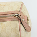 GUCCI GG Supreme Sherry Line Boston Bag PVC Beige Gold 189895 Auth 178843-17