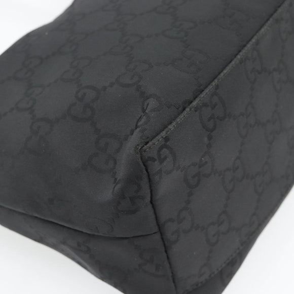 GUCCI GG Canvas Umhängetasche Nylon Schwarz Silber 01 3386 Auth 178845