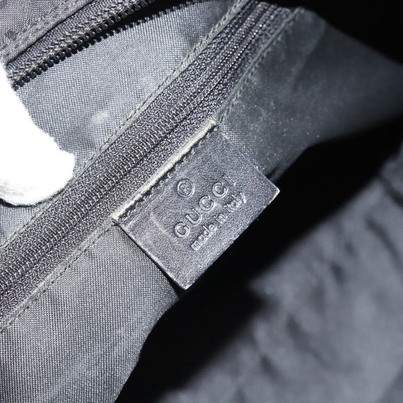 GUCCI GG Canvas Umhängetasche Nylon Schwarz Silber 01 3386 Auth 178845