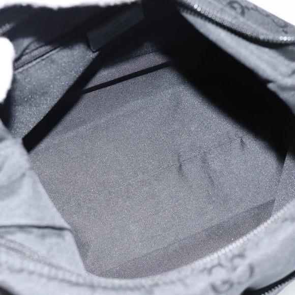 GUCCI GG Canvas Umhängetasche Nylon Schwarz Silber 01 3386 Auth 178845