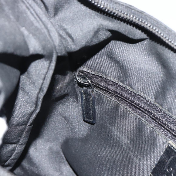 GUCCI GG Canvas Umhängetasche Nylon Schwarz Silber 01 3386 Auth 178845