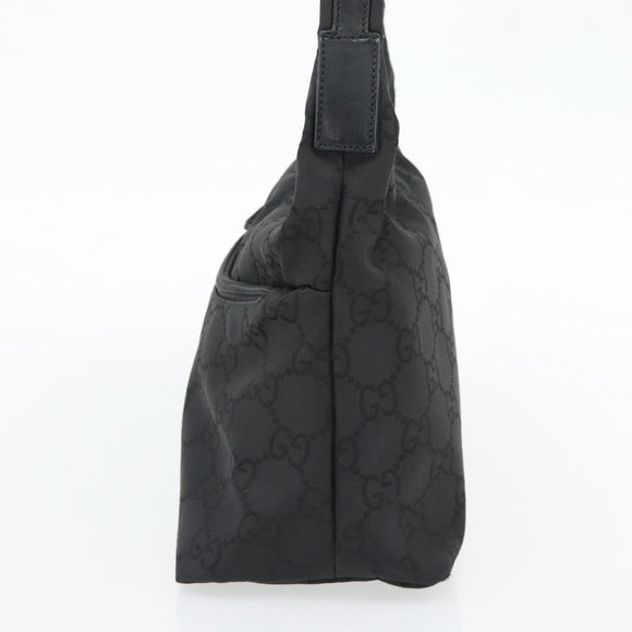 GUCCI GG Canvas Umhängetasche Nylon Schwarz Silber 01 3386 Auth 178845
