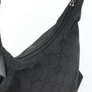 GUCCI GG Canvas Umhängetasche Nylon Schwarz Silber 01 3386 Auth 178845-6
