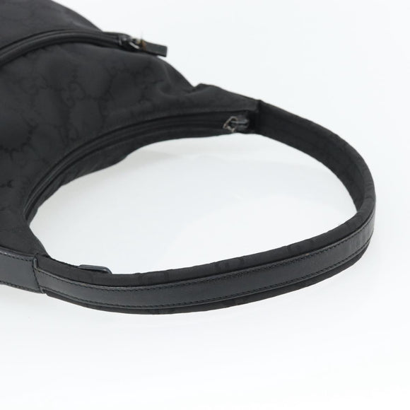 GUCCI GG Canvas Umhängetasche Nylon Schwarz Silber 01 3386 Auth 178845