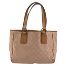 GUCCI GG Canvas Tote Tas Roze Zilver 113019 Auth 178848-2
