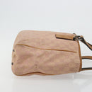 GUCCI GG Canvas Tote Tas Roze Zilver 113019 Auth 178848-4