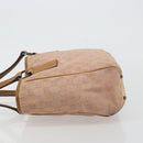 GUCCI GG Canvas Tote Tas Roze Zilver 113019 Auth 178848-5