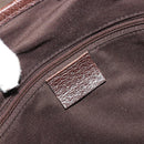 GUCCI GG Canvas Web Sherry Line Handtas Beige Zilver Auth 178849-16