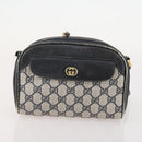 GUCCI GG Canvas GG Supreme Tas PVC Leer Nylon 3-delig Marineblauw Auth 178850-16