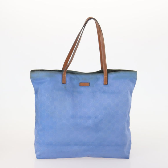 GUCCI GG Canvas GG Supreme Tas PVC Leer Nylon 3-delig Marineblauw Auth 178850
