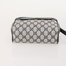 GUCCI GG Canvas GG Supreme Tas PVC Leer Nylon 3-delig Marineblauw Auth 178850-21