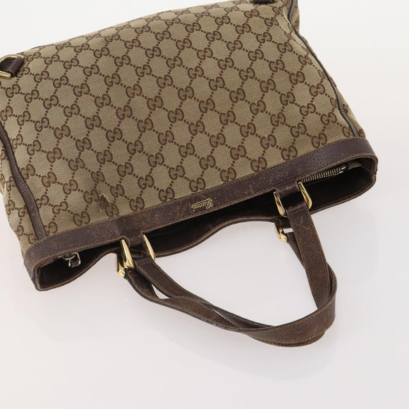 GUCCI GG Canvas Tote Bag 4 Delige Set Marineblauw Beige Auth 178851