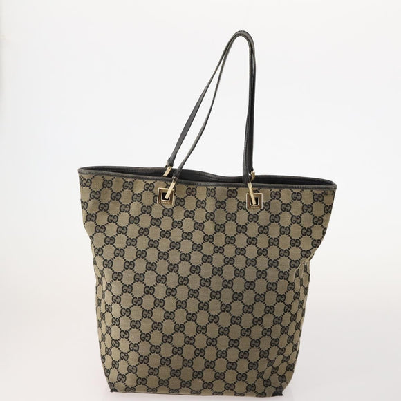 GUCCI GG Canvas Tote Bag 4 Delige Set Marineblauw Beige Auth 178851