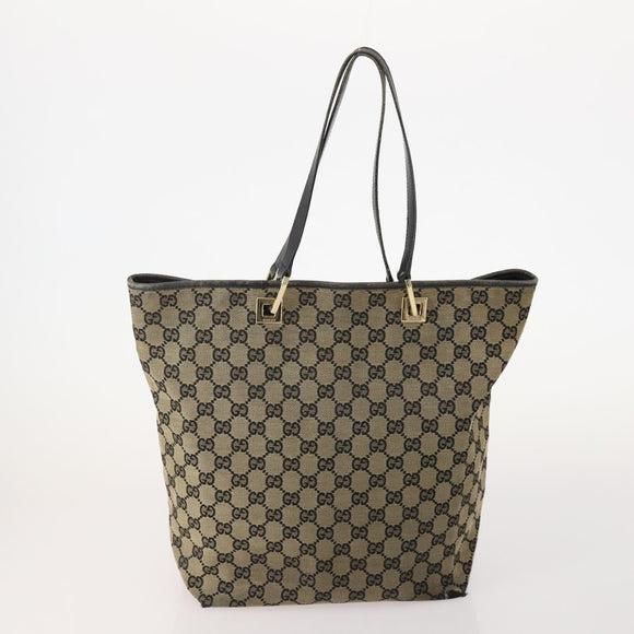 GUCCI GG Canvas Tote Bag 4 Delige Set Marineblauw Beige Auth 178851