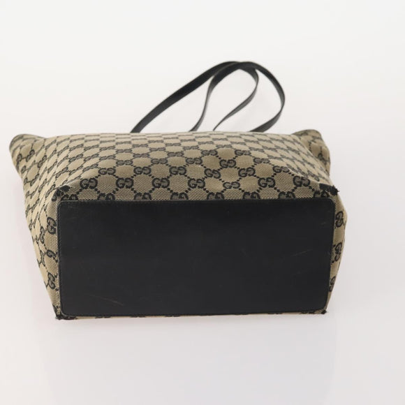 GUCCI GG Canvas Tote Bag 4 Delige Set Marineblauw Beige Auth 178851
