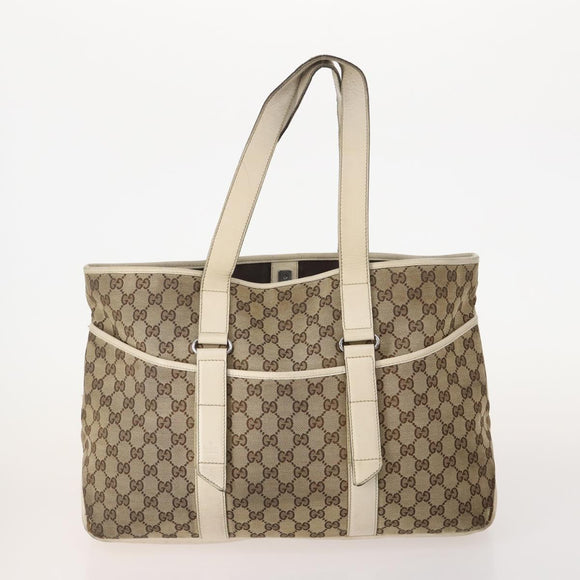 GUCCI GG Canvas Tote Bag 4 Set Beige Auth 178852