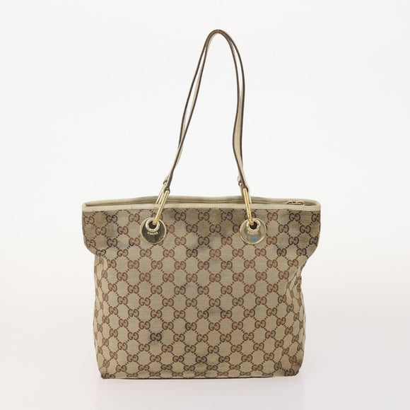 GUCCI GG Canvas Tote Bag 4 Set Beige Auth 178852