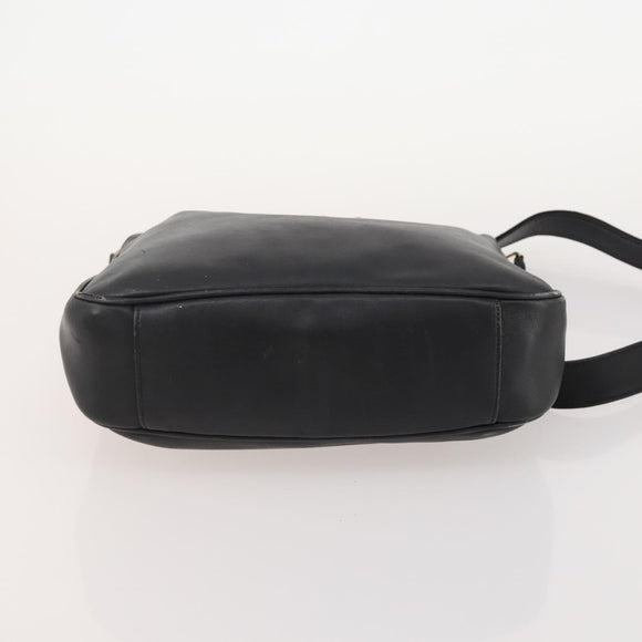 GUCCI Bamboo Shoulder Bag Leather Suede 3 Set 2way Black Dark Brown Auth 178853
