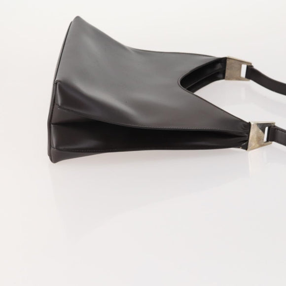 GUCCI Bamboo Shoulder Bag Leather Suede 3 Set 2way Black Dark Brown Auth 178853
