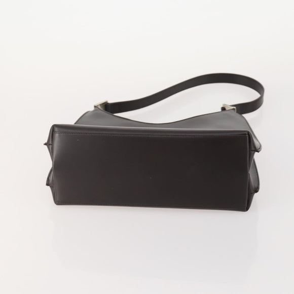 GUCCI Bamboo Shoulder Bag Leather Suede 3 Set 2way Black Dark Brown Auth 178853