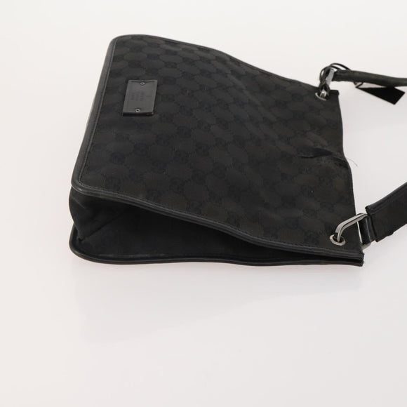 GUCCI GG Canvas Schoudertas 4-delige Set Zwart Beige Auth 178854