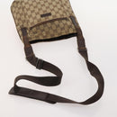 GUCCI GG Canvas Schoudertas 4-delige Set Zwart Beige Auth 178854-17