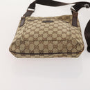 GUCCI GG Canvas Schoudertas 4-delige Set Zwart Beige Auth 178854-18