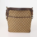 GUCCI GG Canvas Schoudertas 4-delige Set Zwart Beige Auth 178854-2